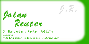 jolan reuter business card